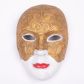 Golden Masked White Wooden Mask