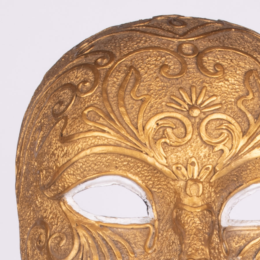 Golden Masked White Wooden Mask