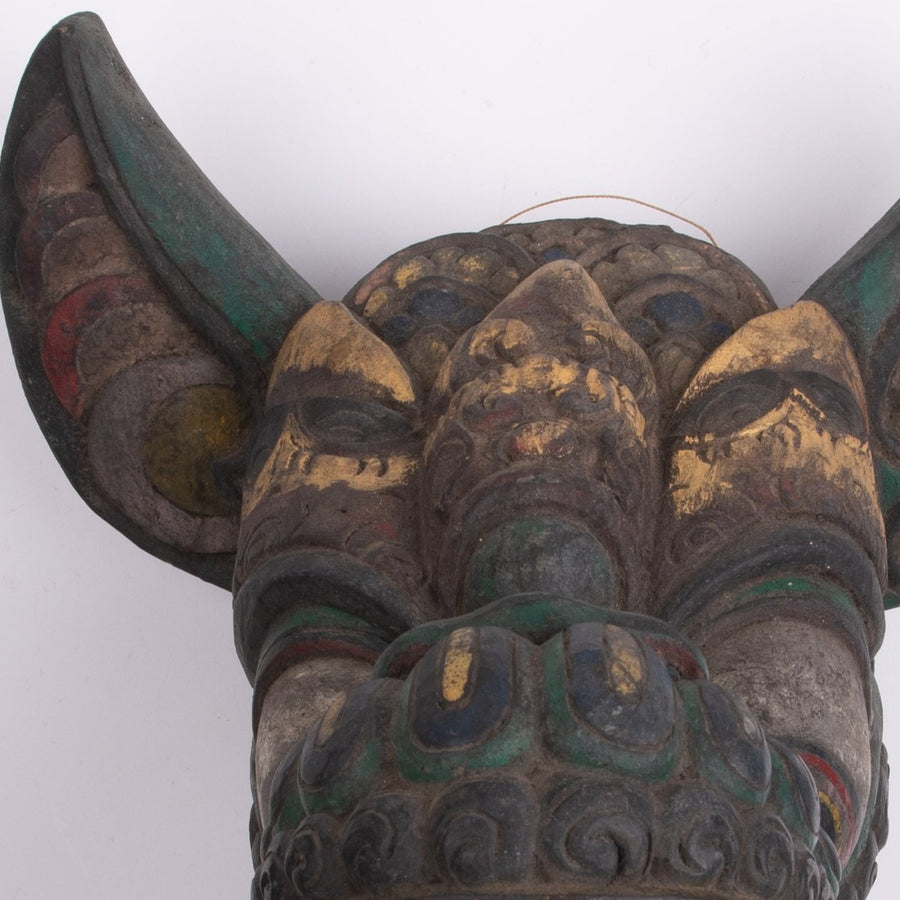 Vintage Carved Garuda Eagle Wall Decor Mask