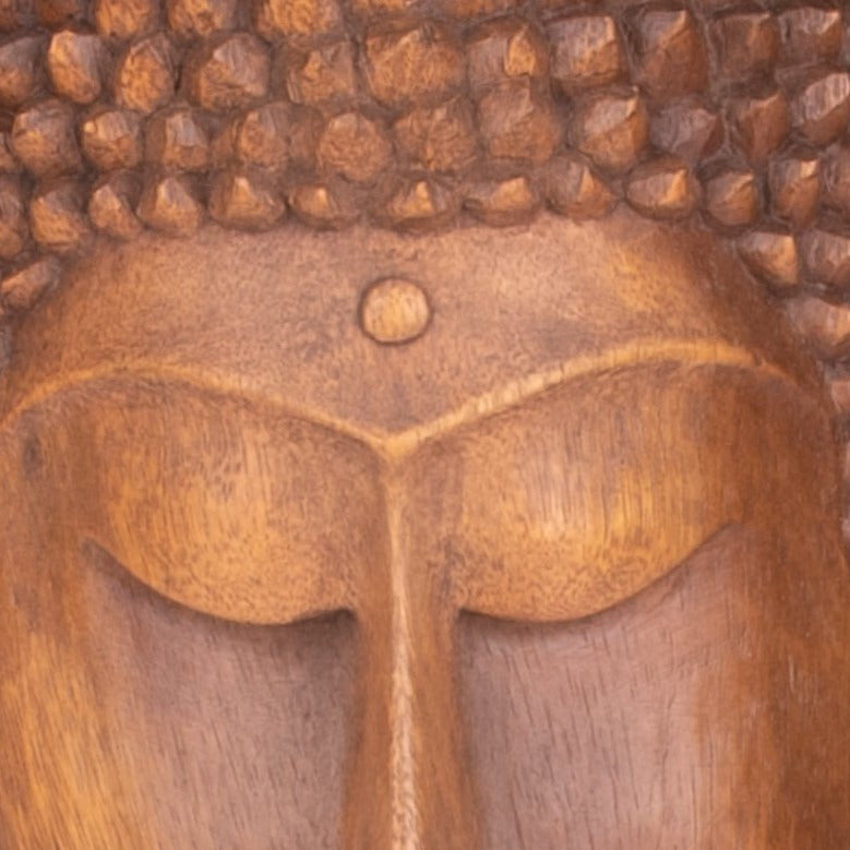 Carved Wooden Buddha Mask
