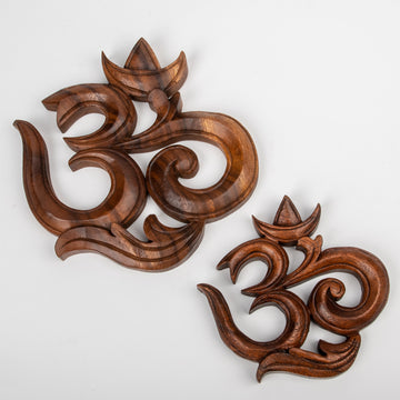 Om in Carved Wood & Relief