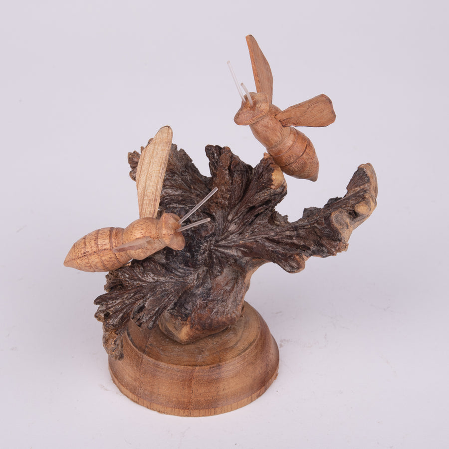 Parasite Wood Carving of Buzzing Bees