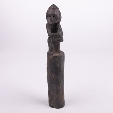 Primitive Thinking Man Carving Small
