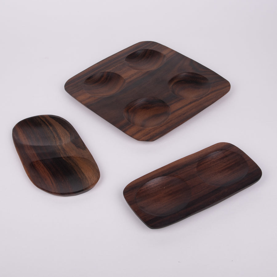 Sono Wood Dipping Sauce Plates
