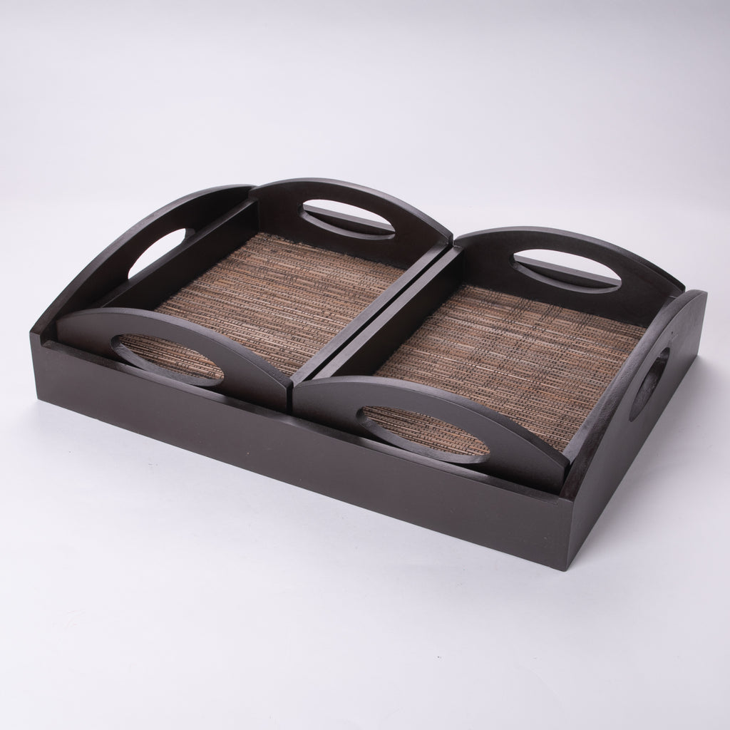 Nesting Set of 3 Trays in a Japanese Light