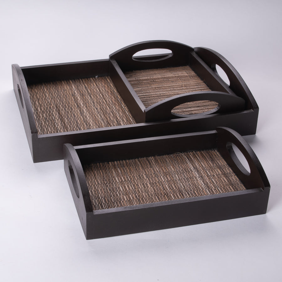 Nesting Set of 3 Trays in a Japanese Light