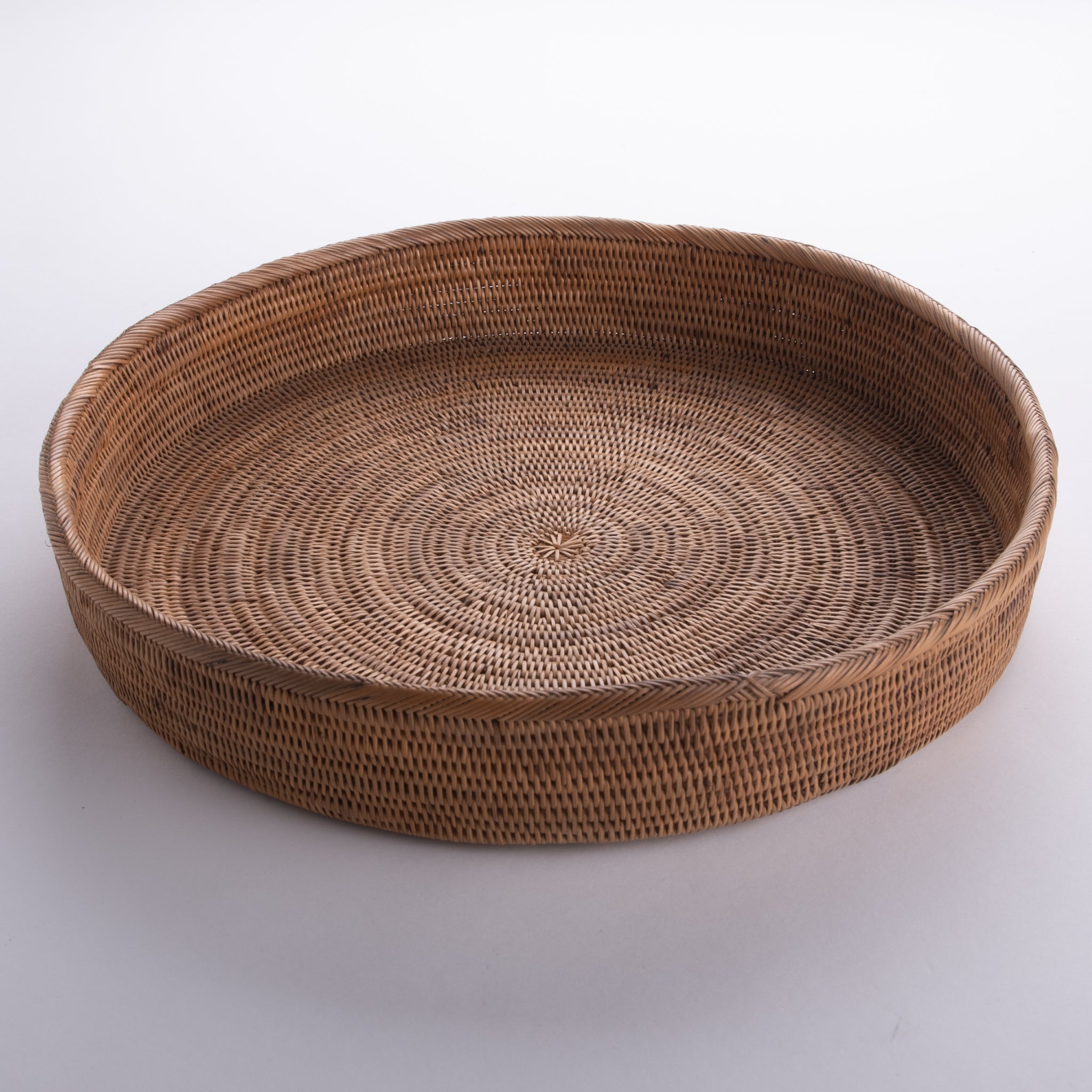 Circular Tray Handwoven Rattan Spiral - Larger – From Bali to Us