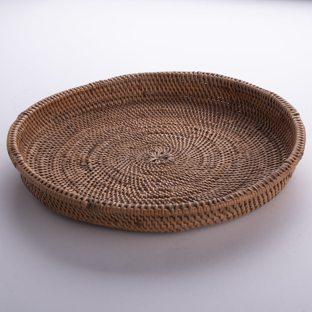 Circular Tray Handwoven Spiral - Medium