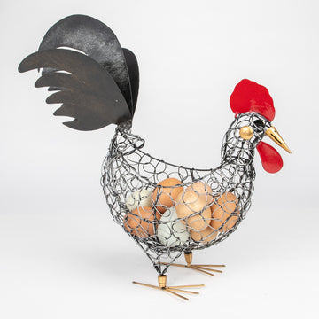 Wired Chicken Sculpture & Bowl