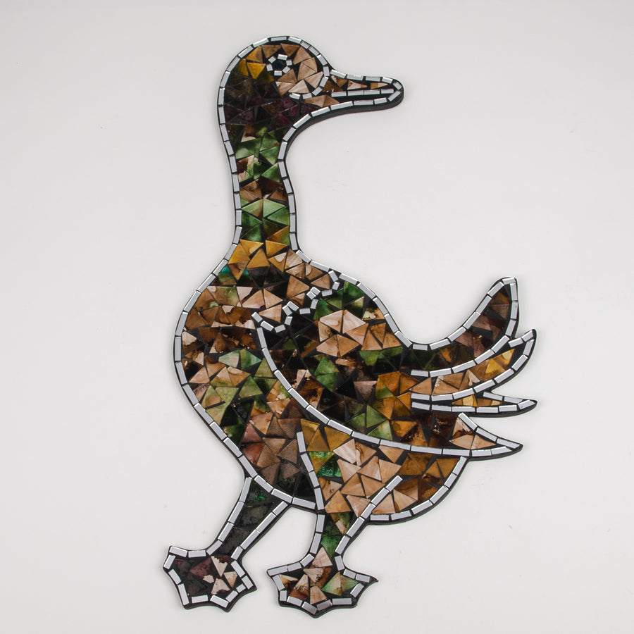 Mosaic Earthy Duck Wall Hanging