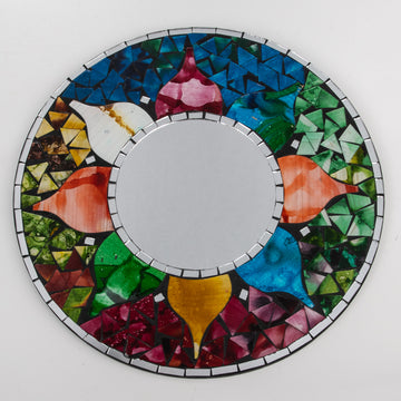 Mosaic Round Mirror Small 12