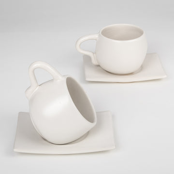 Tipped Over Ceramic Teacup Sets